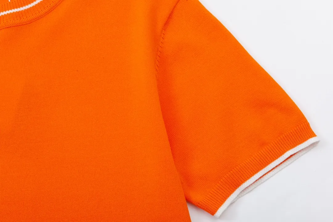 HERMES ， Retro Same Style T Versatile : Orange Size：M-3XL